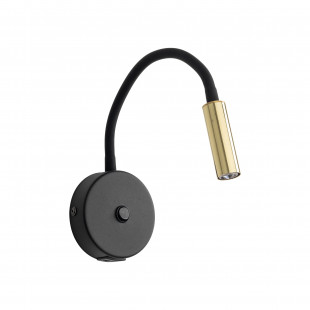 Kinkiet z włącznikiem i usb Lagos czarno-złoty TK Lighting