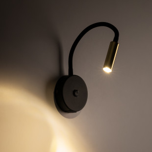 Kinkiet z włącznikiem i usb Lagos czarno-złoty TK Lighting