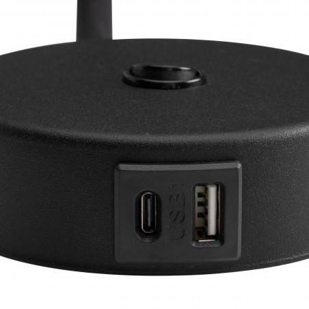 Kinkiet z włącznikiem i usb Lagos czarno-złoty TK Lighting