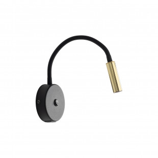 Kinkiet z włącznikiem i usb Lagos czarno-złoty TK Lighting