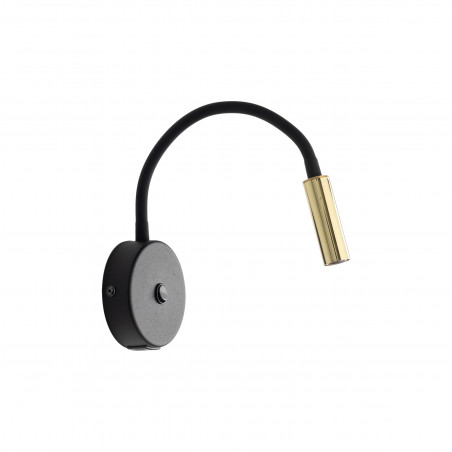 Kinkiet z włącznikiem i usb Lagos czarno-złoty TK Lighting