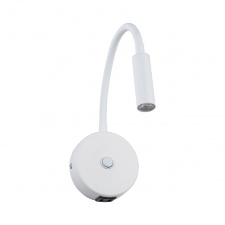 Kinkiet z włącznikiem i usb Lagos biały TK Lighting