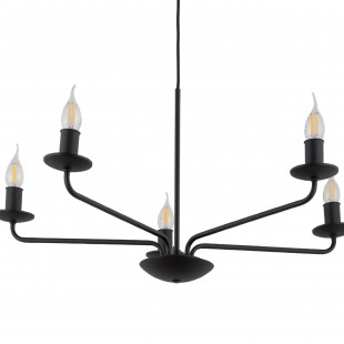 Żyrandol świecznikowy wiszący Limal V 72cm czarny TK Lighting