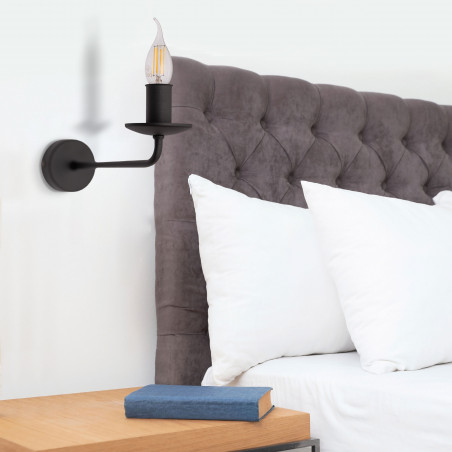 Kinkiet świecznikowy na wysięgniku Limal czarny TK Lighting