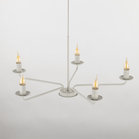 Żyrandol świecznikowy wiszący Limal V 72cm beżowy TK Lighting