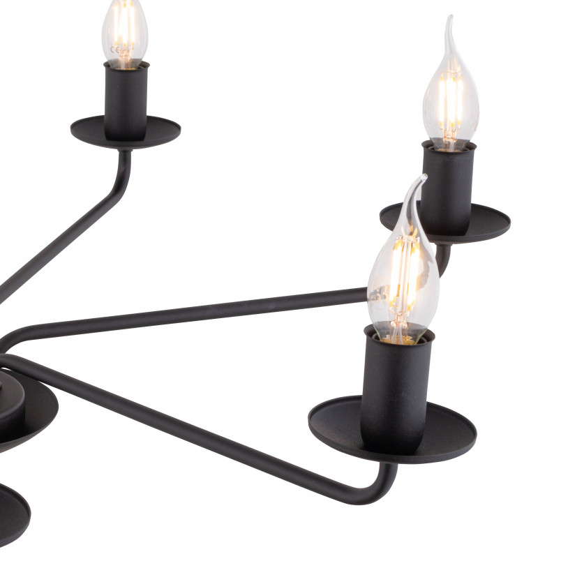 Żyrandol świecznikowy wiszący Limal V 72cm czarny TK Lighting