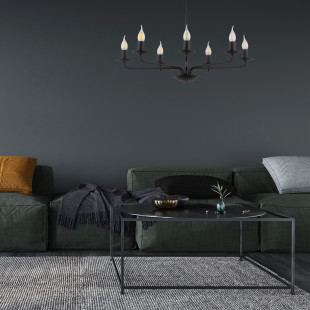 Żyrandol świecznikowy wiszący Limal VII 72cm czarny TK Lighting