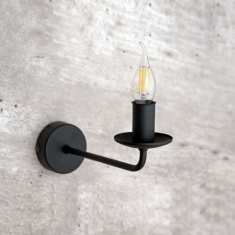 Kinkiet świecznikowy na wysięgniku Limal czarny TK Lighting