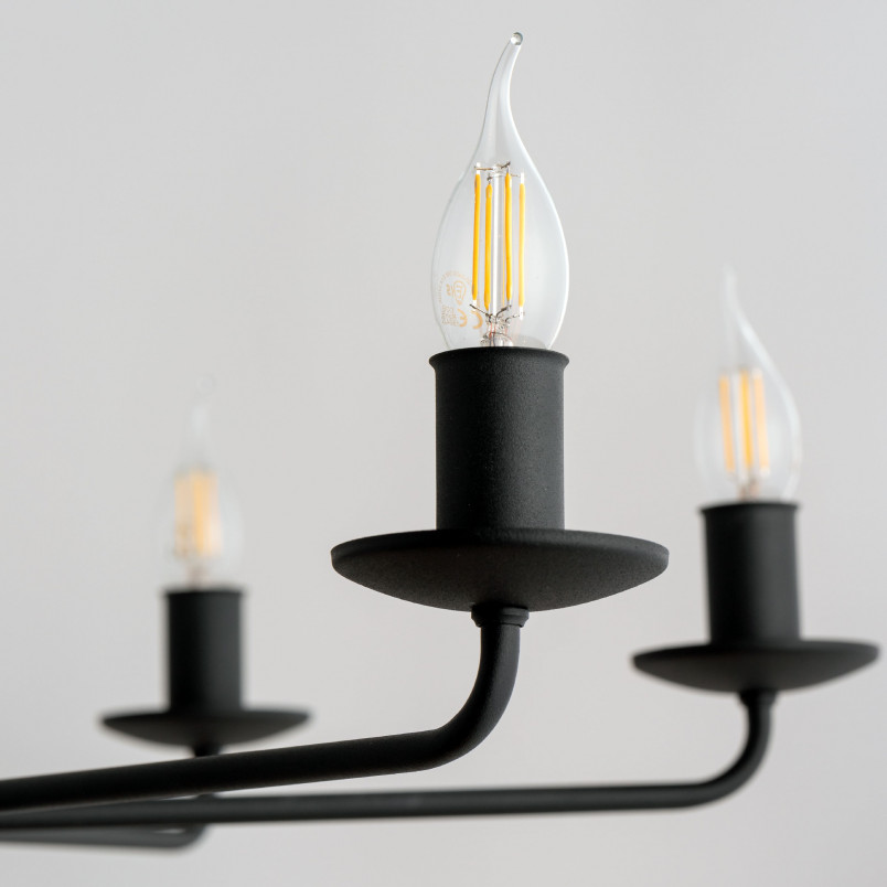 Żyrandol świecznikowy wiszący Limal V 72cm czarny TK Lighting