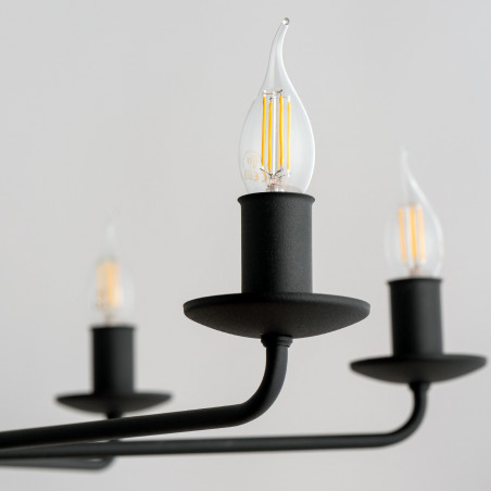 Żyrandol świecznikowy wiszący Limal V 72cm czarny TK Lighting