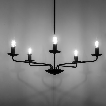 Żyrandol świecznikowy wiszący Limal V 72cm czarny TK Lighting