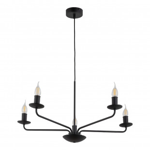 Żyrandol świecznikowy wiszący Limal V 72cm czarny TK Lighting