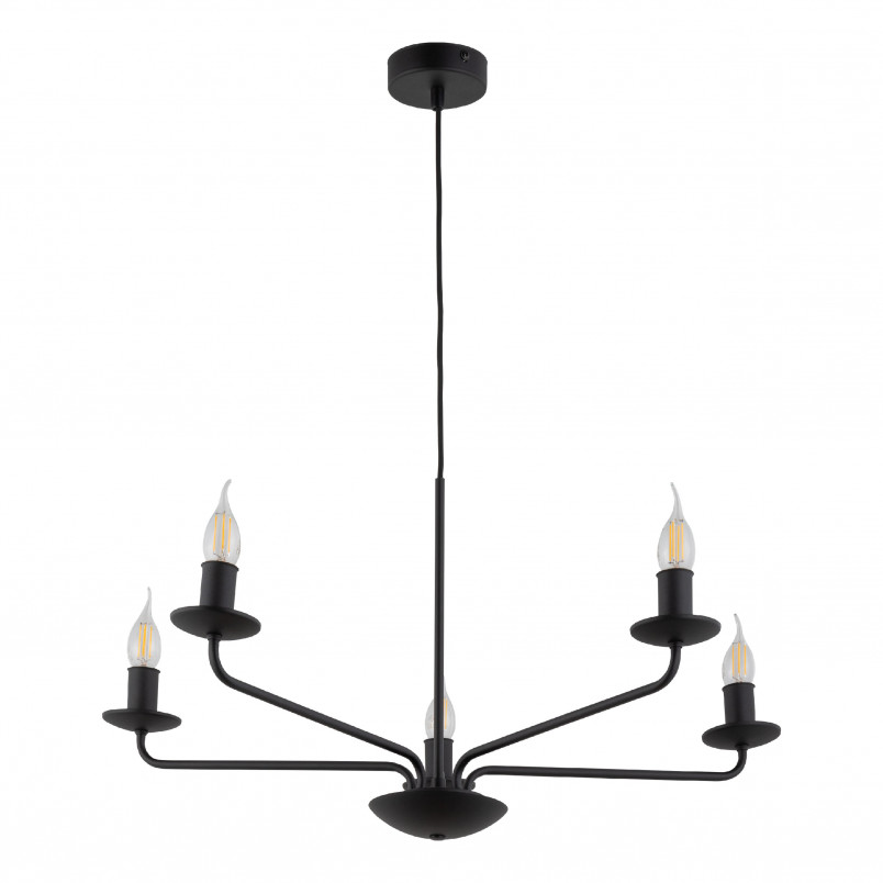 Żyrandol świecznikowy wiszący Limal V 72cm czarny TK Lighting