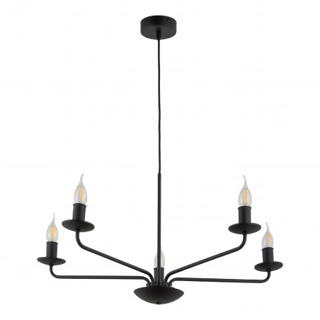 Żyrandol świecznikowy wiszący Limal V 72cm czarny TK Lighting
