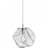 Lampa wisząca szklana glamour ROCK 30 przeźroczysty/srebrny marki ZumaLine