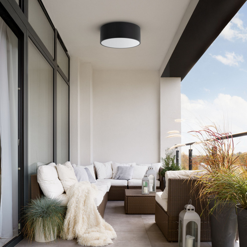 Plafon do łazienki Livo 30cm IP54 czarny TK Lighting