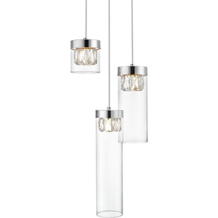 Lampa wisząca szklana glamour GEM III przeźroczysty/srebrny marki ZumaLine