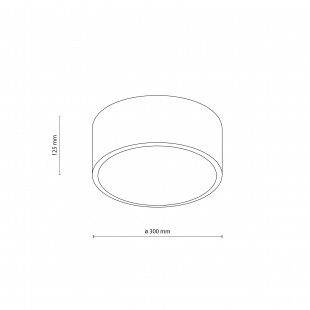Plafon do łazienki Livo 30cm IP54 czarny TK Lighting
