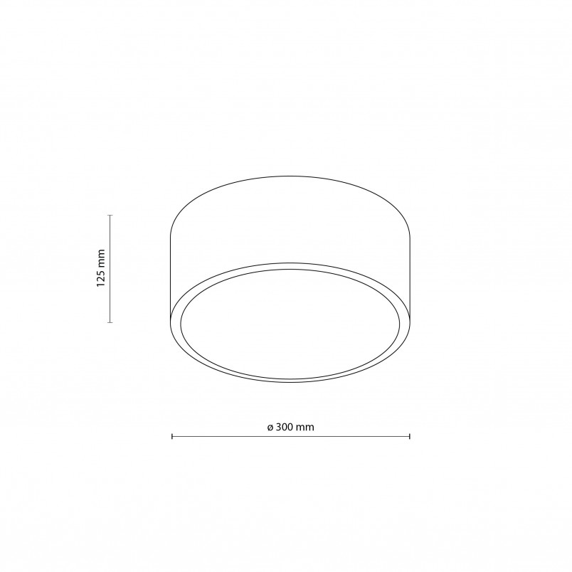 Plafon do łazienki Livo 30cm IP54 czarny TK Lighting