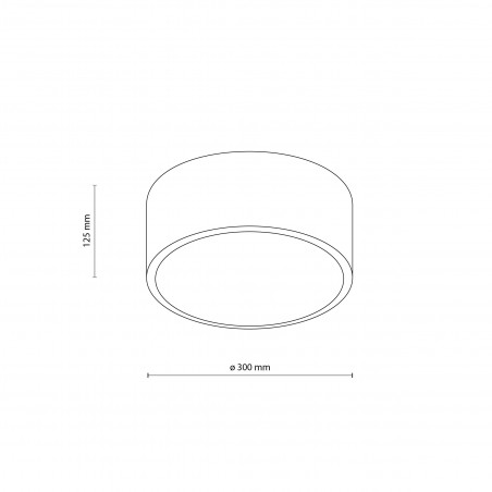 Plafon do łazienki Livo 30cm IP54 czarny TK Lighting
