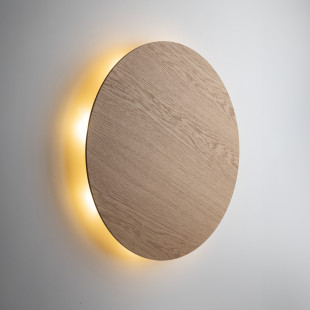 Kinkiet okrągły drewniany Luna 60cm dąb TK Lighting