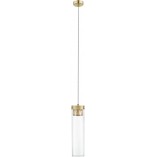 Lampa wisząca szklana tuba glamour GEM II 11 przeźroczysty/złoty marki ZumaLine