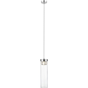 Lampa wisząca szklana tuba glamour GEM 11 przeźroczysty/srebrny marki ZumaLine