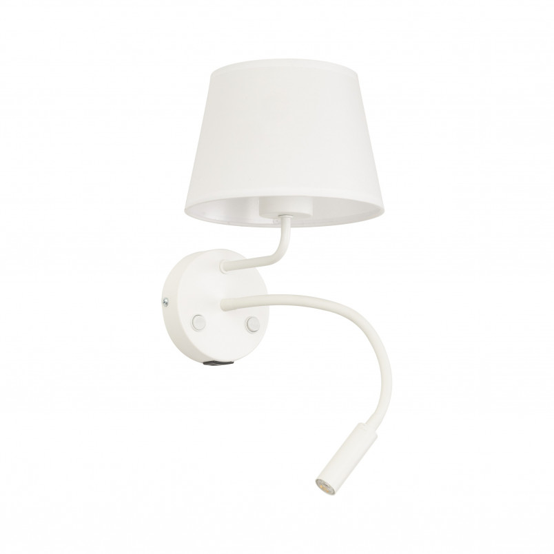 Kinkiet z lampką do czytania i usb Maja biały TK Lighting