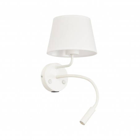 Kinkiet z lampką do czytania i usb Maja biały TK Lighting