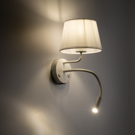 Kinkiet z lampką do czytania i usb Maja biały TK Lighting