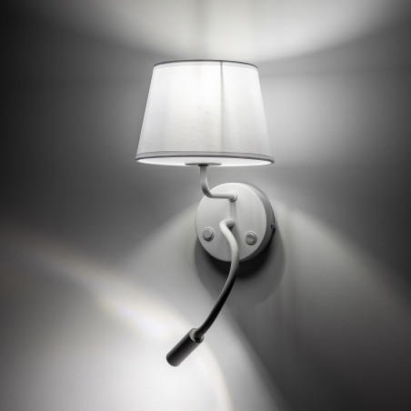 Kinkiet z lampką do czytania Maja biały TK Lighting