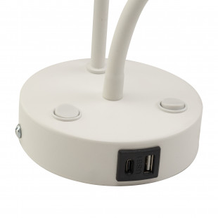 Kinkiet z lampką do czytania i usb Maja biały TK Lighting