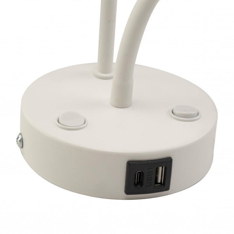 Kinkiet z lampką do czytania i usb Maja biały TK Lighting