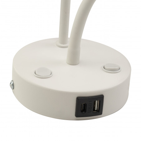 Kinkiet z lampką do czytania i usb Maja biały TK Lighting
