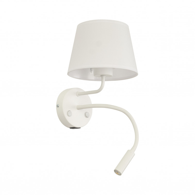 Kinkiet z lampką do czytania i usb Maja biały TK Lighting
