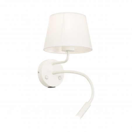 Kinkiet z lampką do czytania i usb Maja biały TK Lighting