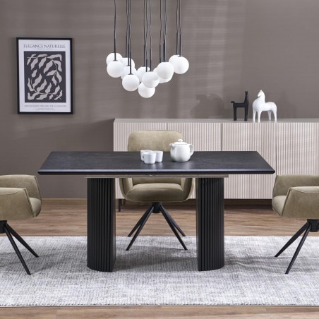 Lampa wisząca 13 szklanych kul na listwie Martin 60cm biało-czarna TK Lighting