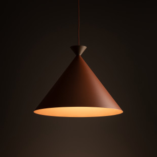 Lampa wisząca stożek Matteo 50cm ceglany / sabia TK Lighting