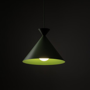 Lampa wisząca stożek Matteo Peapod 33cm zielona TK Lighting
