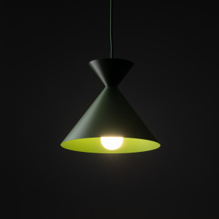 Lampa wisząca stożek Matteo Peapod 20cm zielona TK Lighting