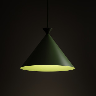 Lampa wisząca stożek Matteo Peapod 50cm zielona TK Lighting
