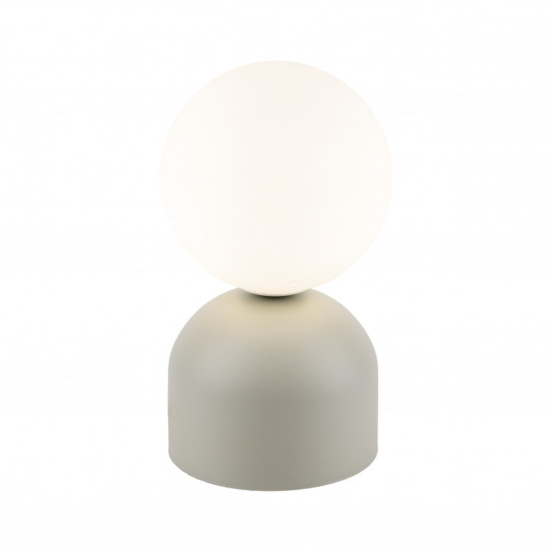 Lampa stołowa szklana kula Miki biały / beżowy TK Lighting