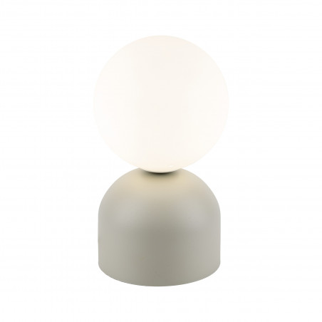 Lampa stołowa szklana kula Miki biały / beżowy TK Lighting
