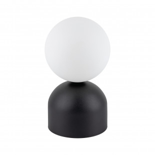 Lampa stołowa szklana kula Miki biały / czarny TK Lighting