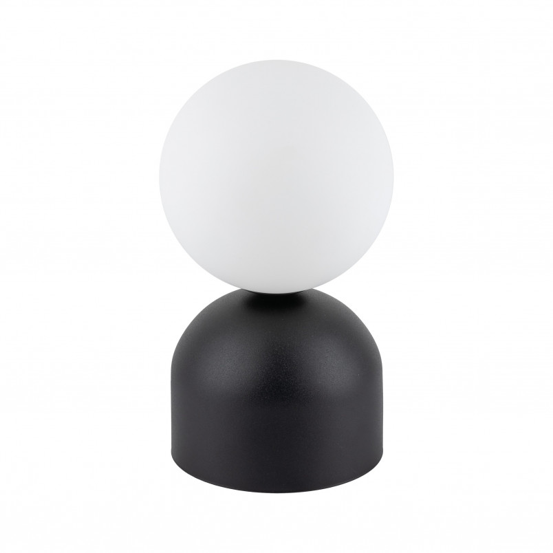 Lampa stołowa szklana kula Miki biały / czarny TK Lighting