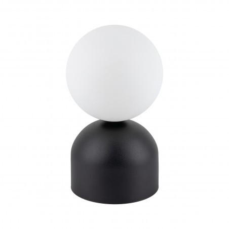 Lampa stołowa szklana kula Miki biały / czarny TK Lighting