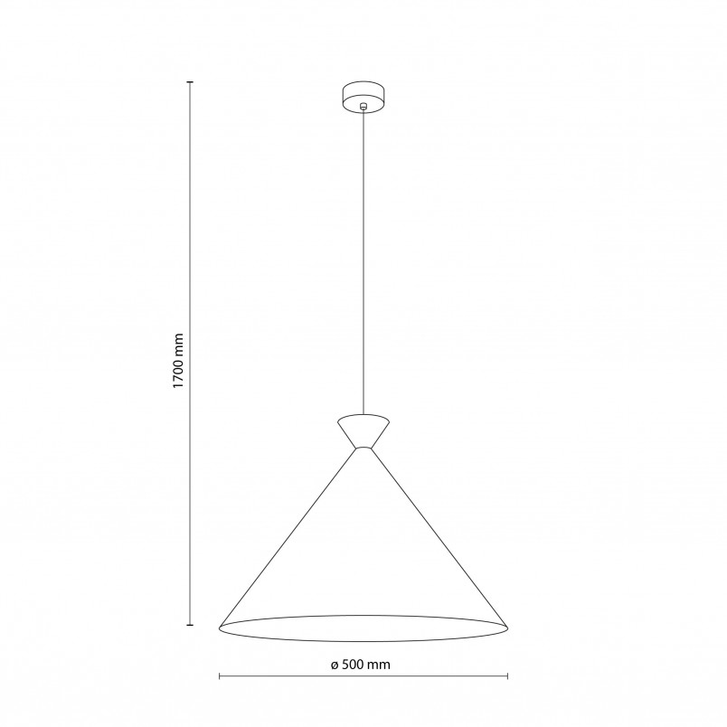 Lampa wisząca stożek Matteo 50cm sabia / brąz TK Lighting
