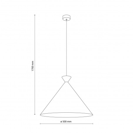 Lampa wisząca stożek Matteo 50cm sabia / brąz TK Lighting