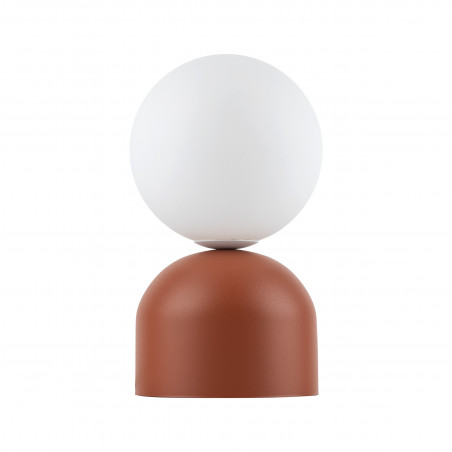 Lampa stołowa szklana kula Miki biały / ceglany TK Lighting