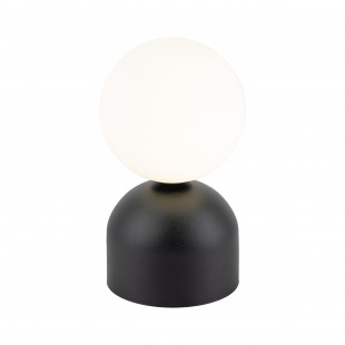 Lampa stołowa szklana kula Miki biały / czarny TK Lighting